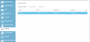 Create a network in azure
