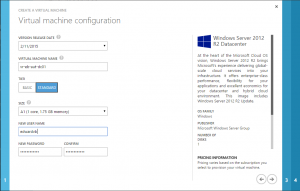 Create a virtual machine in azure