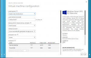 Create a virtual machine in azure