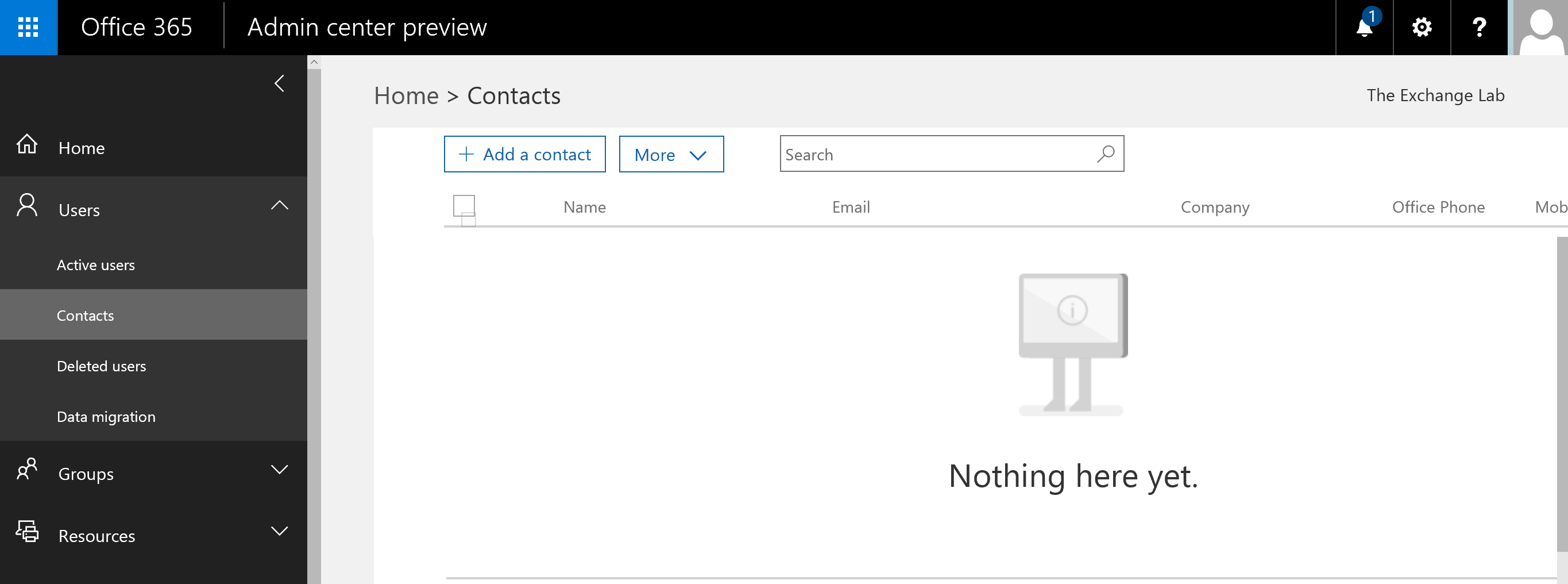Office 365 - bulk import of contacts