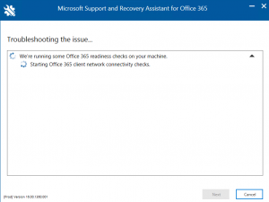 Office 365 - microsoft support and recover assistant tool