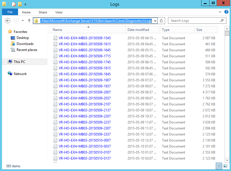 msert log file