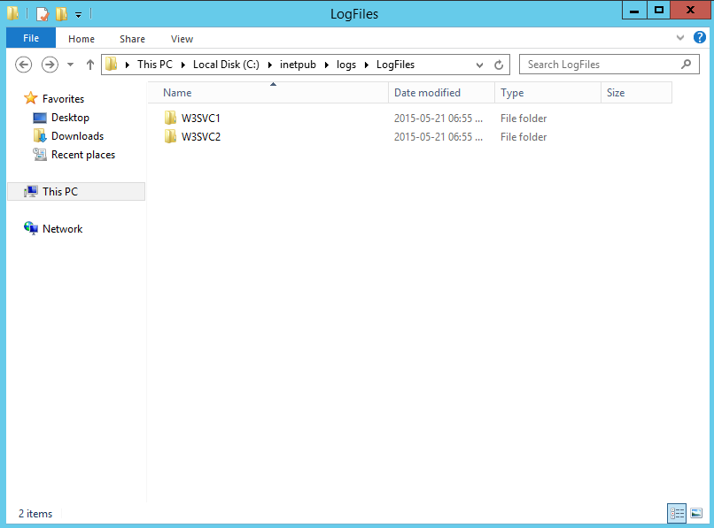 Inetpub logs чистка windows 2012