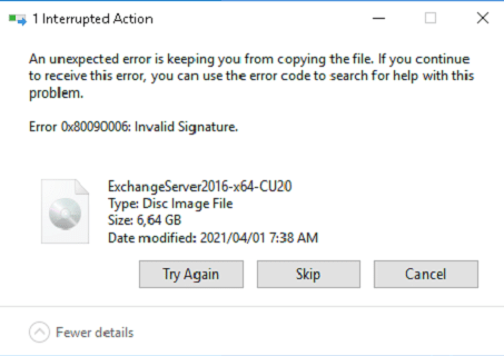 symantec endpoint manager unexpected server error login