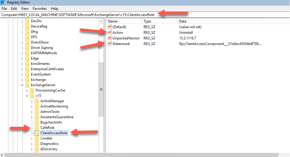 Exchange 2019:- uninstall fails with rpc errors