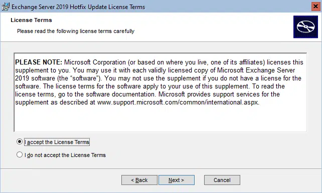 Upgrading exchange 2019 cu14 to the latest hotfix